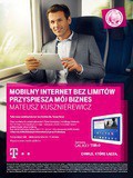 Mateusz Kusznierewicz reklamuje internet mobilny w T-Mobile