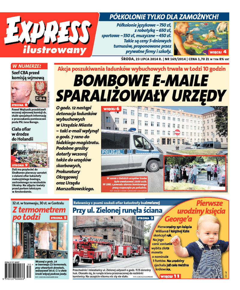 Express Ilustrowany - 2014-07-23 - Pierwsze strony (jedynki), okładki gazet  i czasopism 