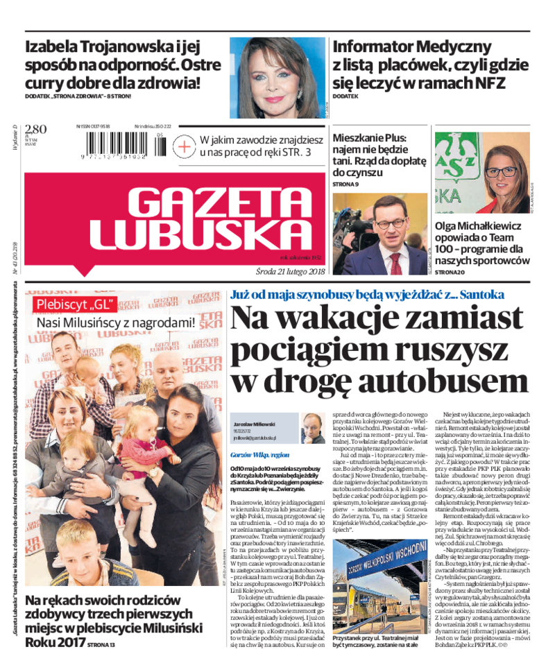 Gazeta Lubuska 2018 02 21 Pierwsze strony (jedynki Są sposoby na pijaków | Gazeta Lubuska