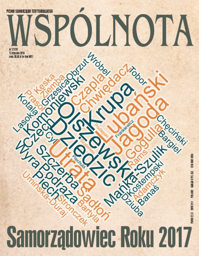 Pismo Samorządu Terytorialnego WSPÓLNOTA -                     1/2018                