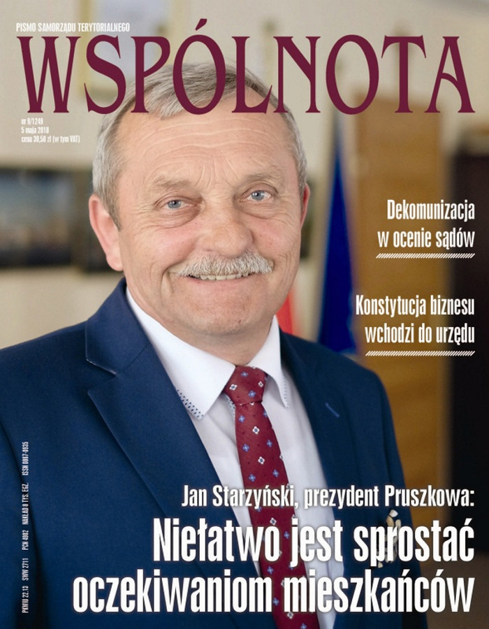 Pismo Samorządu Terytorialnego WSPÓLNOTA -                     9/2018                