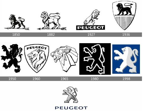  Peugeot cambia el logo, en el nuevo solo la cabeza de un león