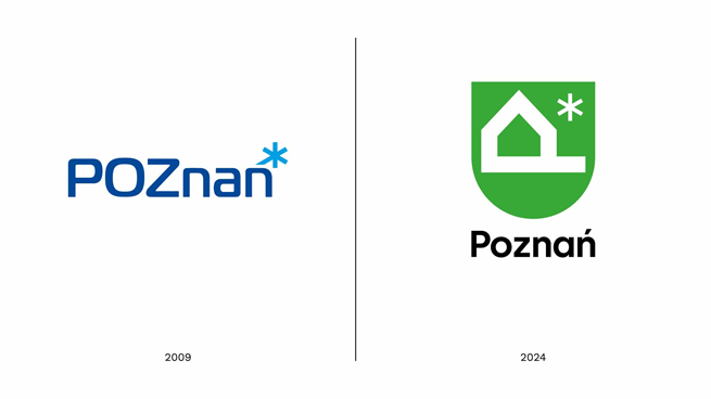 Nowe i stare logo Poznania 