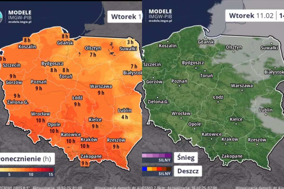 skriny IMGW PIB Centrum Modelowania Meteorologicznego