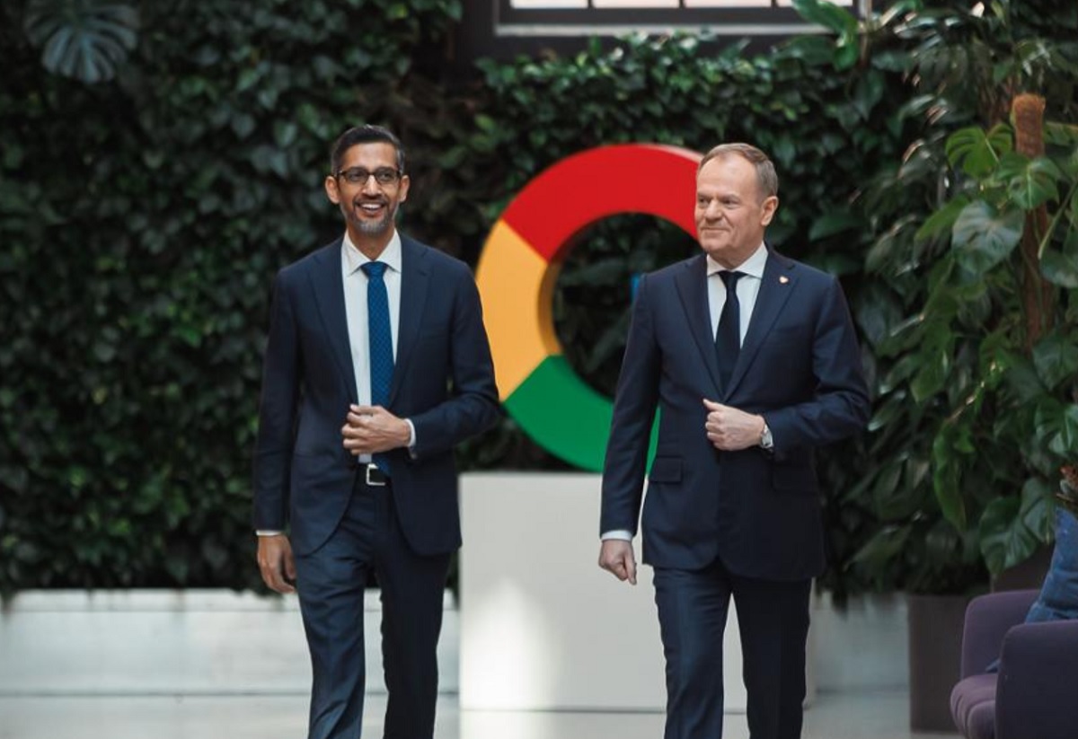 Sundar Pichai i Donald Tusk, fot. KPRM