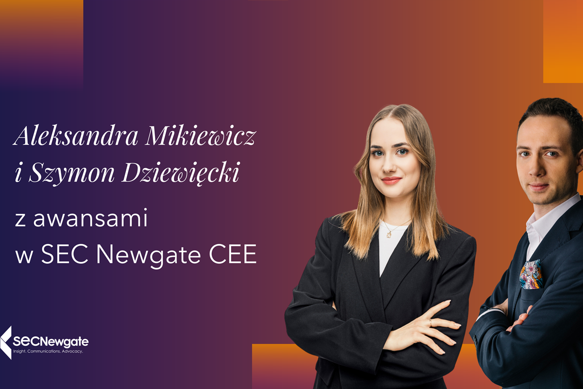 Aleksandra Mikiewicz i Szymon Dziewięcki na nowych stanowiskach w  SEC Newgate CEE