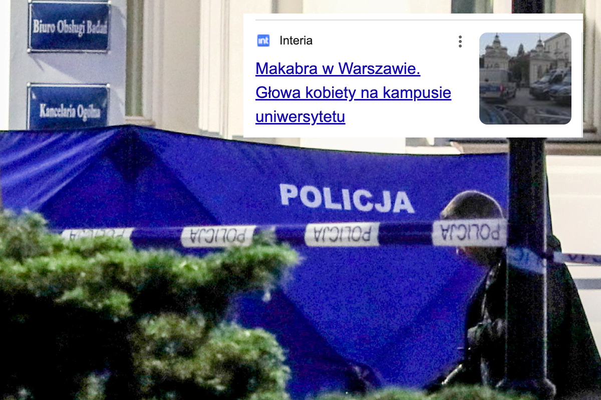 Media nie pokazały nagrania zbrodni na UW, ale pokłóciły się o słowo "makabra"