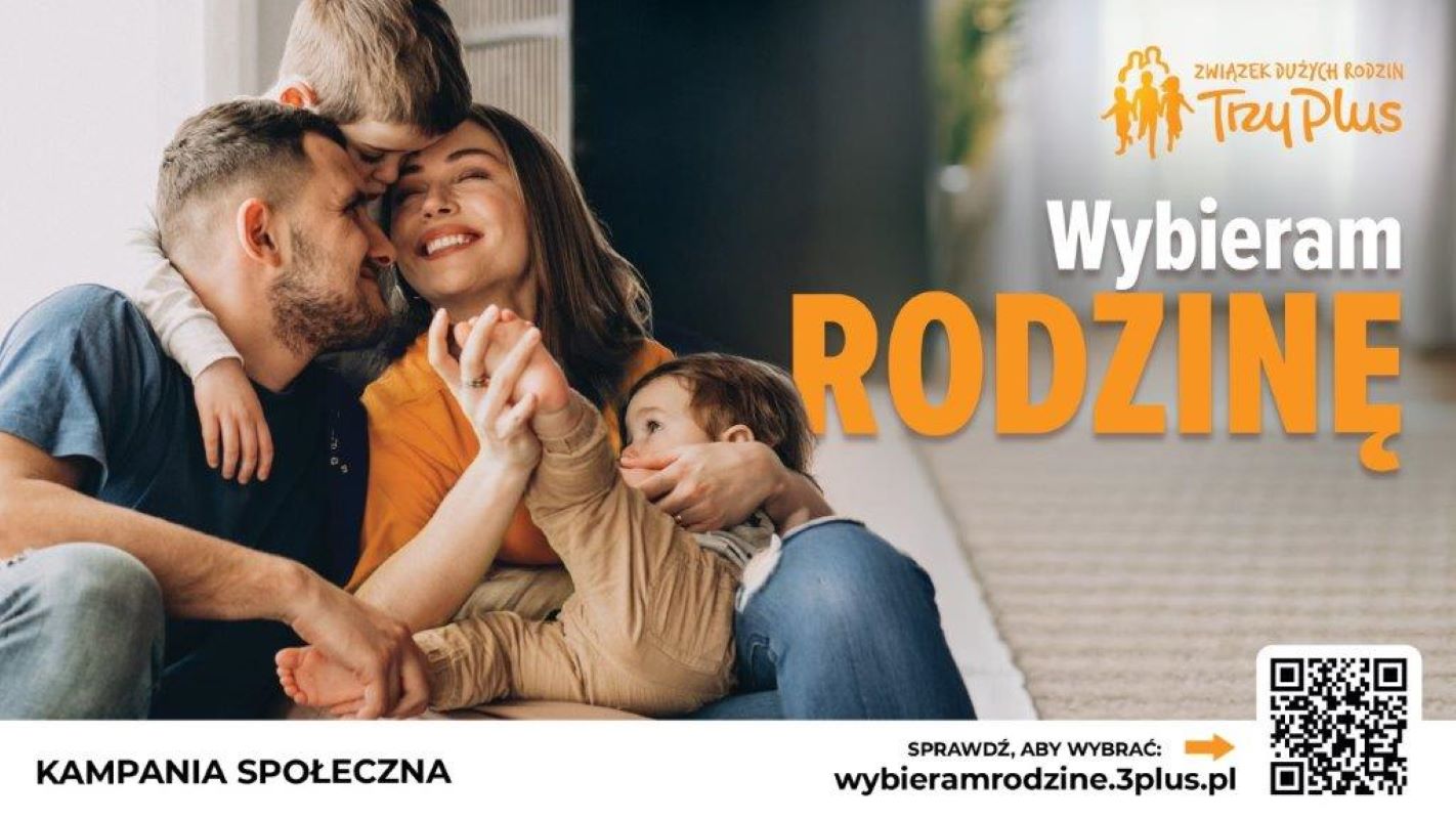 „Wybieram Rodzinę”. Związek Dużych Rodzin Trzy Plus chce trafić do młodych