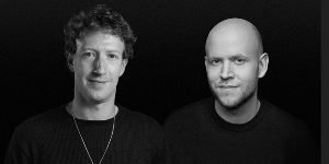 Mark Zuckerberg i Daniel Ek 