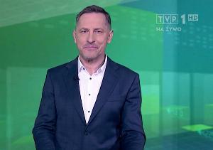 Waldemar Dolecki jako gospodarz „Agrobiznesu”, fot. screen z TVP1