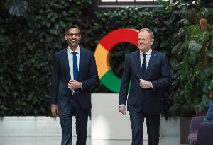 Sundar Pichai i Donald Tusk, fot. KPRM