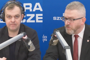 Sebastian Wierciak i Grzegorz Braun w czasie 