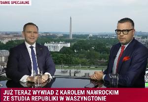 Karol Nawrocki w rozmowie w TV Republika