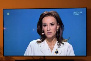 Fot. Wirtualne Media / Dorota Wysocka-Schnepf w trakcie debaty TVP