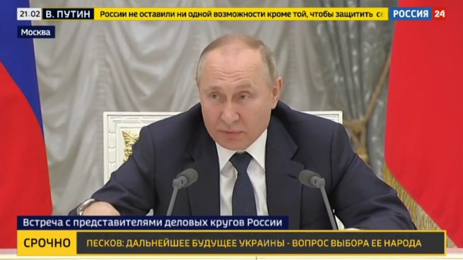 Wystąpienie medialne Władimira Putina