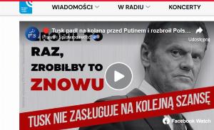 Spot PiS na stronie internetowej Radia Lublin