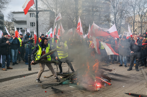 Protest rolników w Warszawie, fot. PAP/Paweł Supernak