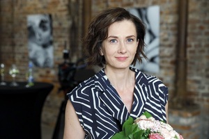 Anita Sokołowska podczas pożegnania z ekipą serialu „Przyjaciółki”; fot. AKPA