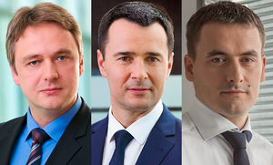 Od lewej: Bartosz Niewiadomski, Andrzej Oślizło, Adrian Jarosz 