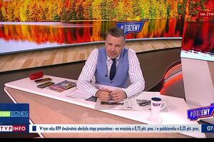 Michał Rachoń w programie TVP Info „Jedziemy”; fot. TVP/YouTube