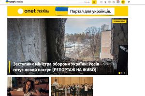 Serwis Ukraina.onet.pl nie jest już zasilany nowymi treściami (screen: Ukraina.onet.pl)