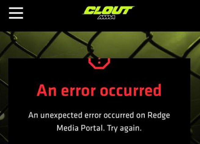 Komunikat o usterkach z transmisją Clout MMA