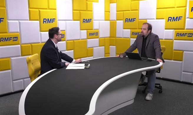 Daniel Obejtek udziela wywiadu Krzysztofowi Berendzie w RMF FM, fot. YouTube/RMF FM