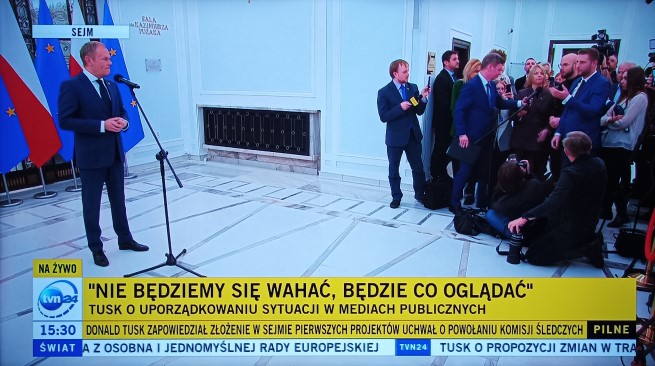 Konferencja Donalda Tusk (fot. TVN24)