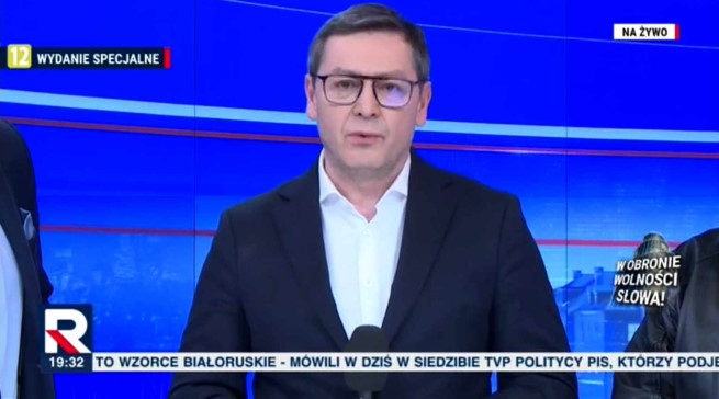 Michał Adamczyk na antenie TV Republika