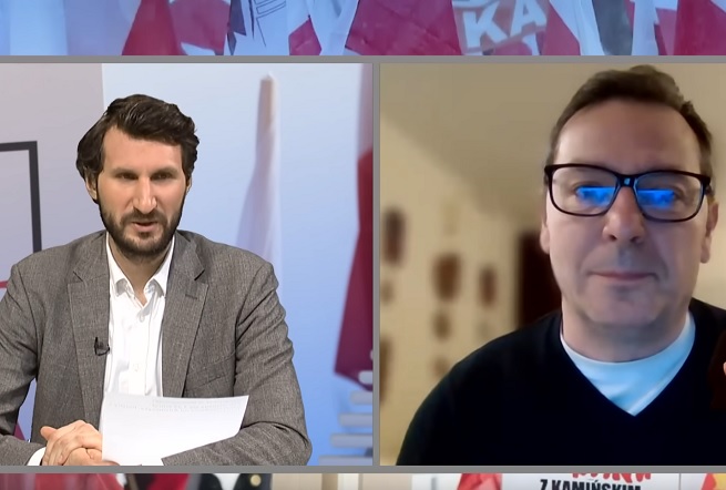 Łukasz Jankowski i Michał Adamczyk w TV Republika, fot. screen z youtube'a