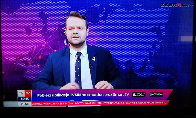Kadr z programu TV MN na kanale Zebrra.tv, fot. Wirtualnemedia.pl