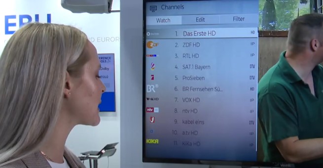 Emisja próbna w standardzie DVB-I w Niemczech (youtube.com/EBU TECH)