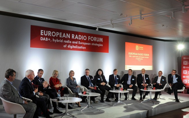 Uczestnicy debaty w trakcie Europejskiego Forum Radiowego w Krakowie, Foto: Autor: Maciej Biedrzycki 