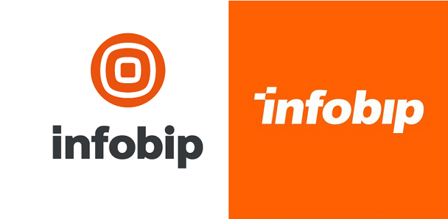 Po lewej: nowe logo Infobip, po prawej starsza wersja
