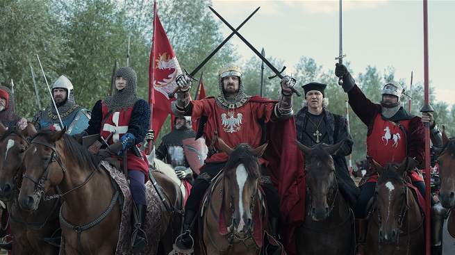 Bitwa pod Grunwaldem w serialu „Korona królów. Jagiellonowie”; fot. TVP
