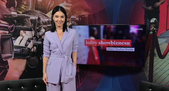Paulina Drażba w programie „Kulisy showbiznesu okiem Pauliny Drażby”; fot. Red Carpet TV