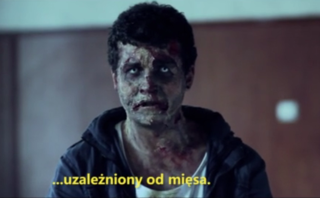 Kadr ze spotu „Nie jestem zombie - wybieram zwierzęta”