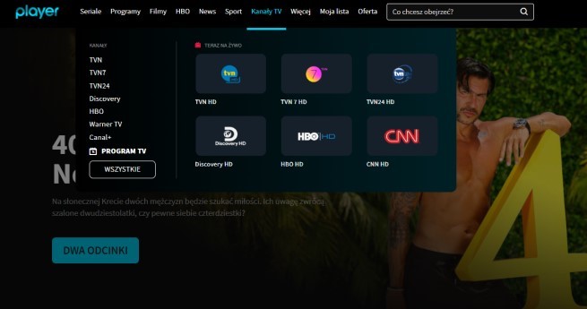 Kanały telewizyjne w serwisie streamingowym Player