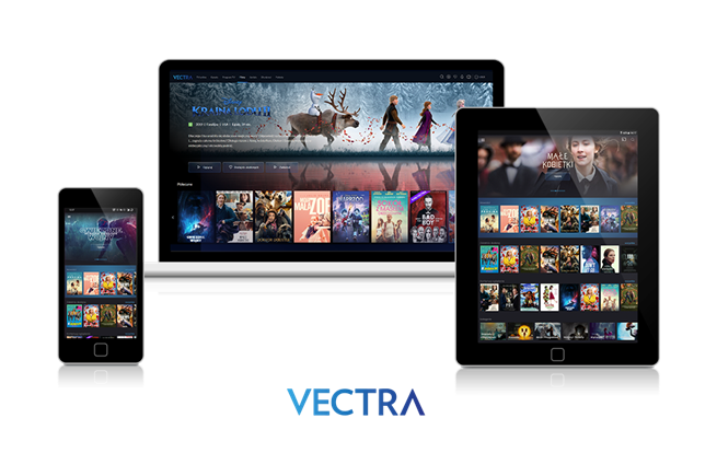 Serwis VOD Vectry można oglądać na tablecie lub smartfonie