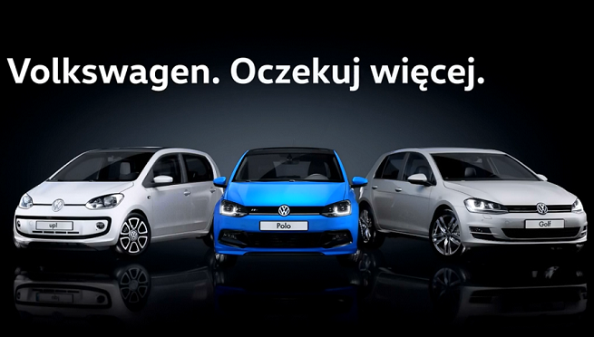 „Oczekuj więcej” w kampanii samochodów Volkswagen z