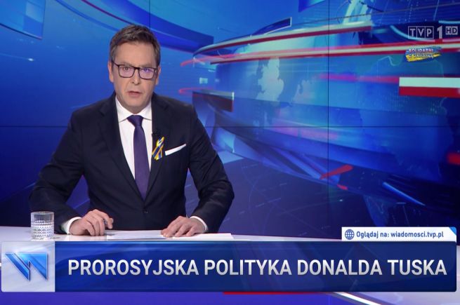 „Wiadomości” w TVP1; fot. screen