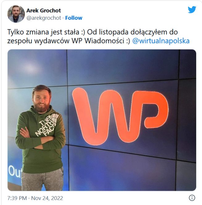 Arkadiusz Grochot (screen:Twitter/arekgrochot)