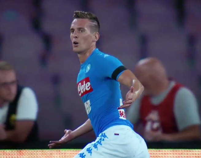 Arkadiusz Milik w barwach Napoli, fot. Serie A