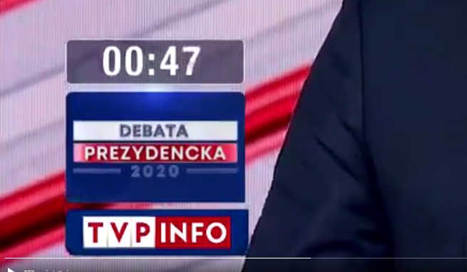 Grafika zegarem w czasie debaty wyborczej w TVP1