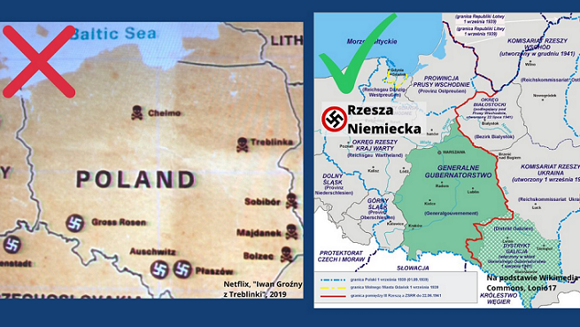 Mapy z wpisu MSZ dot. serialu „Iwan Groźny z Treblinki”