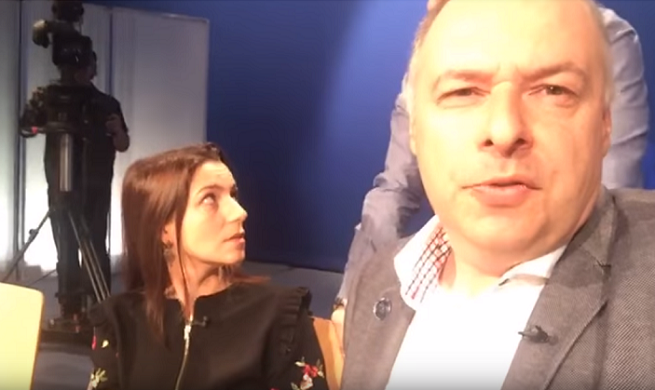 Michał Fabisiak podczas nagrania „Sprawy dla reportera”