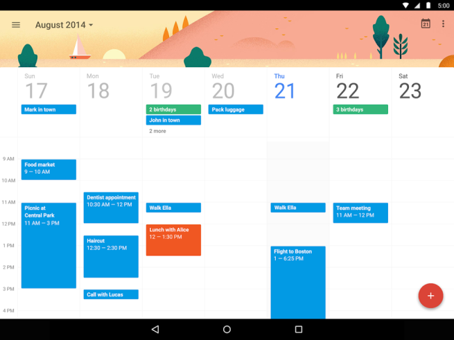 Kalendarz na androida
