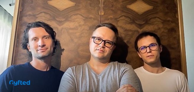 Michał Kosiński, Robert Kowalski, Adam Szefer, cofounderzy startupu Gyfted