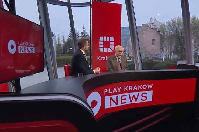 Prezydent Krakowa Jacek Majchrowski w programie Play Kraków News (screen: YouTube/PlayKrakowNews)
