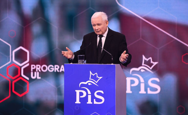 Jarosław Kaczyński na konwencji PiS, fot. PiS/Twitter